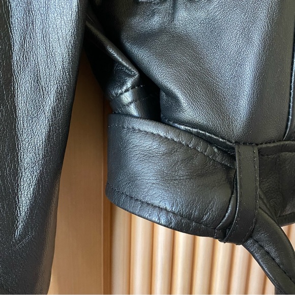 Zara sheep leather biker jacket black - Picture 13 of 16